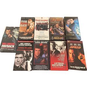 Lot of 9 Lethal Weapon Payback Speed VHS Tape Vintage Movie 80s 90s Y2K Family K